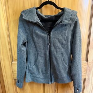 Grey Lululemon Scuba Zip Up Hoodie